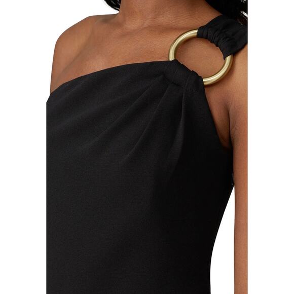 Shoshanna Black Eonia One Shoulder Dress size 16 - Picture 2 of 8
